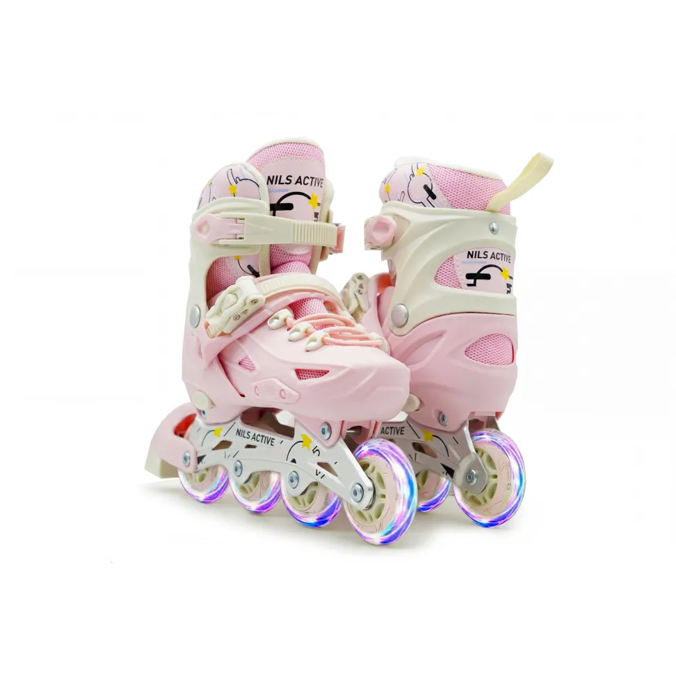 Детские раздвижные ролики Nils Active Pro Pink 2026