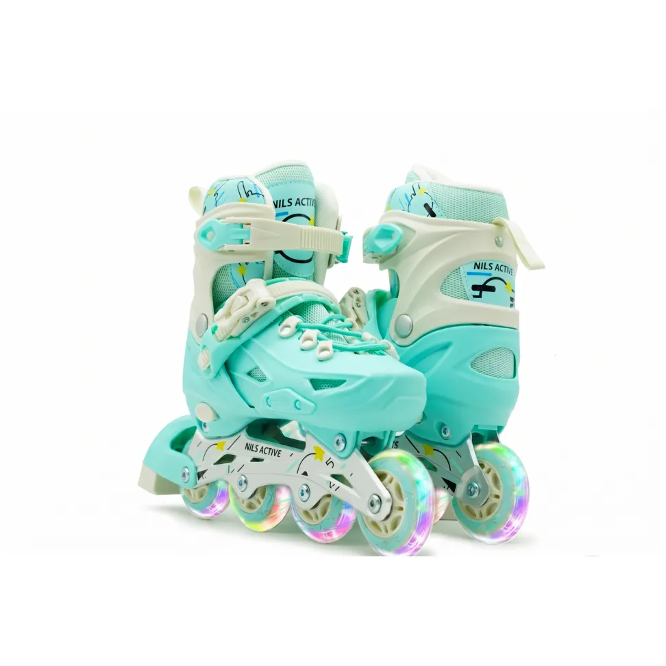 Детские раздвижные ролики Nils Active Pro Mint 2026