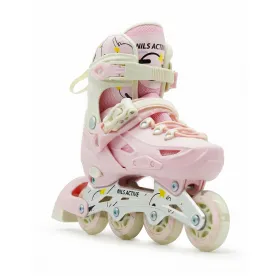 Детские раздвижные ролики Nils Active Pro Pink 2026