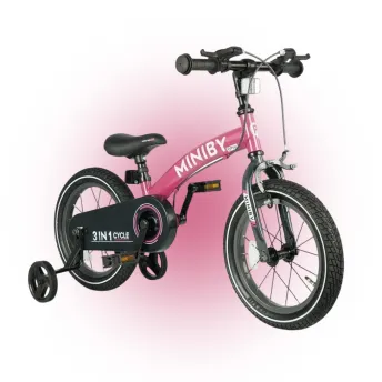 Детский велосипед 3 в 1 Qplay Miniby 14" Pink от 3 лет