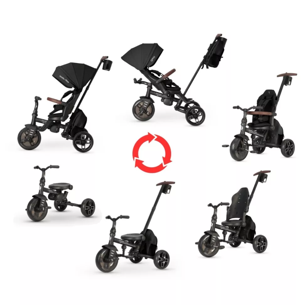 Трехколесный складной велосипед 6в1 QPLAY COMFO MAX Black