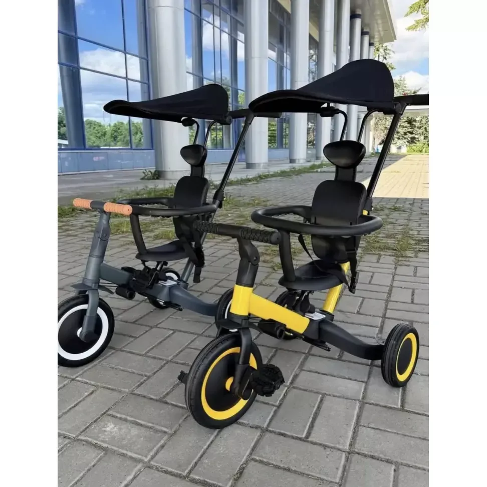 Детский трехколесный велосипед 4в1 Corso Cruser Go-Up Navy