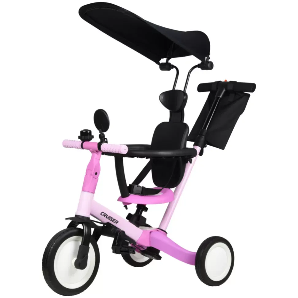 Детский трехколесный велосипед 4в1 Corso Cruser Go-Up Pink