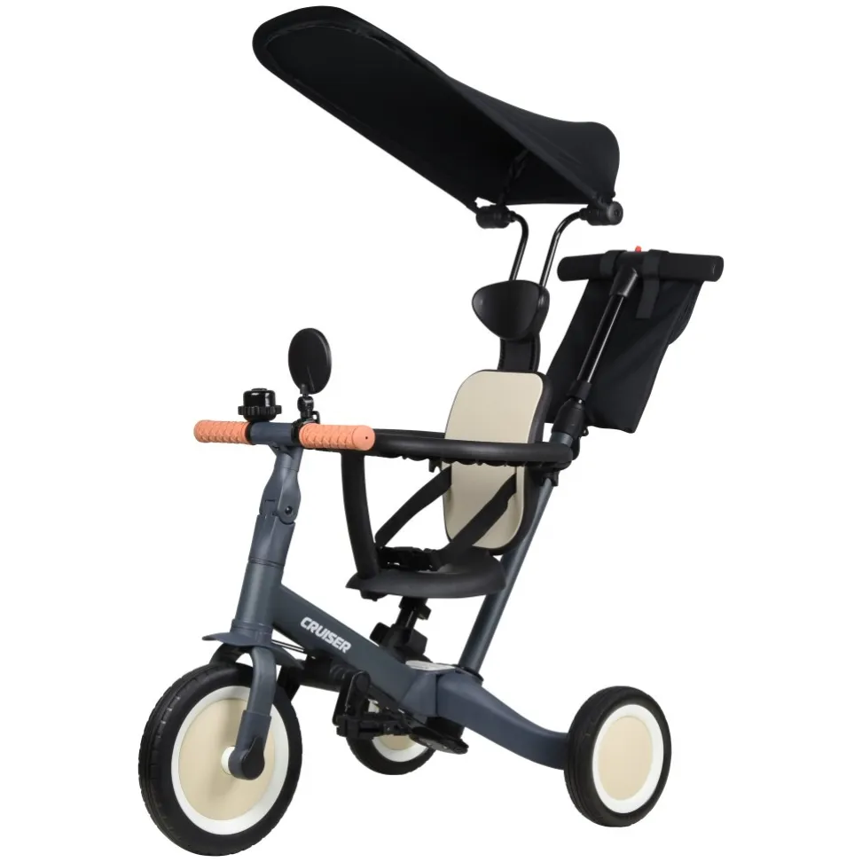 Детский трехколесный велосипед 4в1 Corso Cruser Go-Up Navy