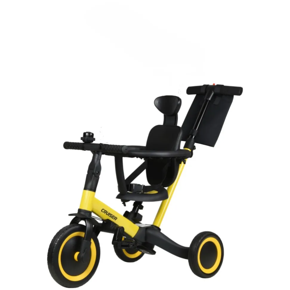 Детский трехколесный велосипед 4в1 Corso Cruser Go-Up Yellow