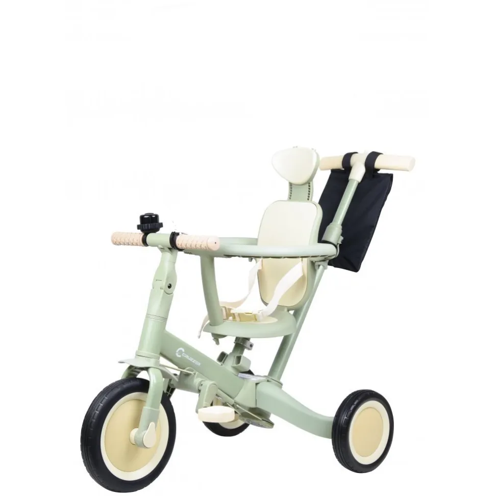 Детский трехколесный велосипед 4в1 Corso Cruser Go-Up Olive