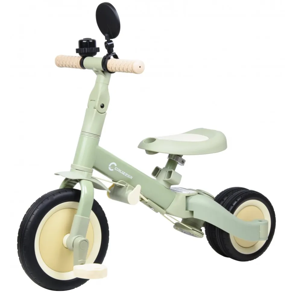 Детский трехколесный велосипед 4в1 Corso Cruser Go-Up Olive