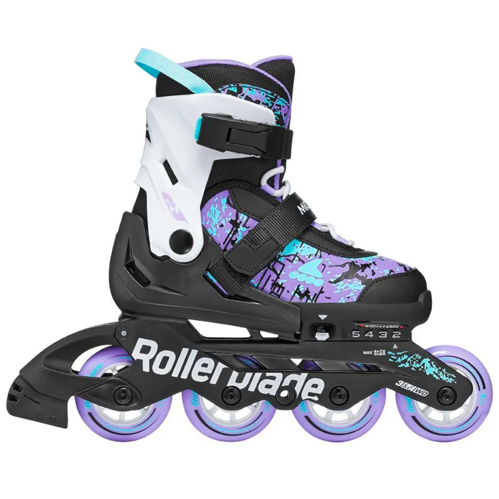 Ролики для дівчинки Rollerblade Microblade black-lavander 2026