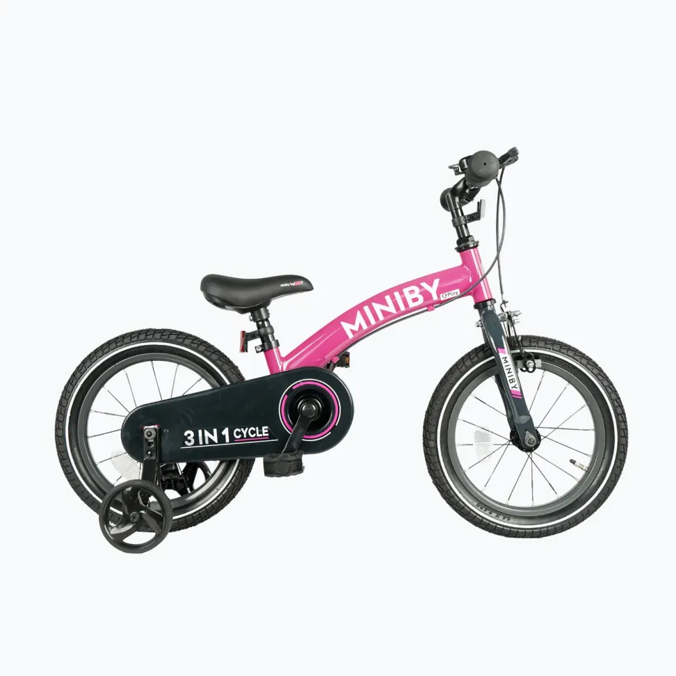 Детский велосипед 3 в 1 Qplay Miniby 14" Pink от 3 лет