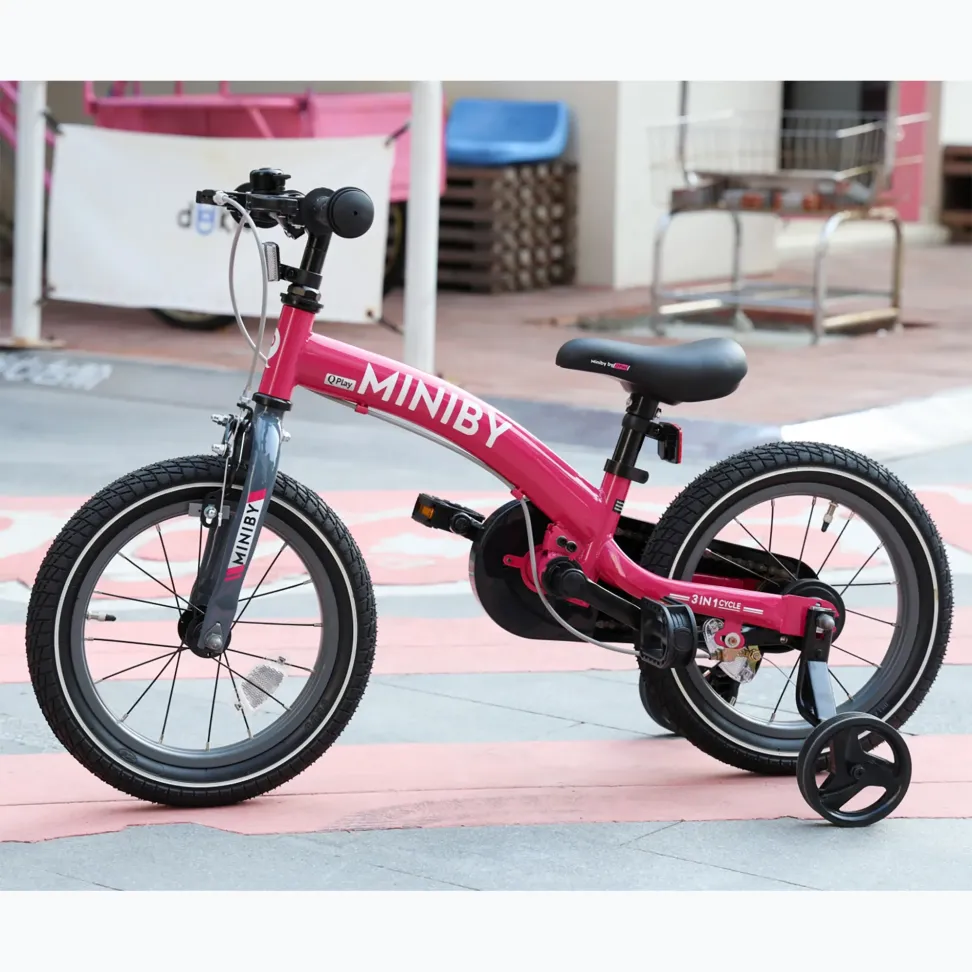 Детский велосипед 3 в 1 Qplay Miniby 14" Pink от 3 лет
