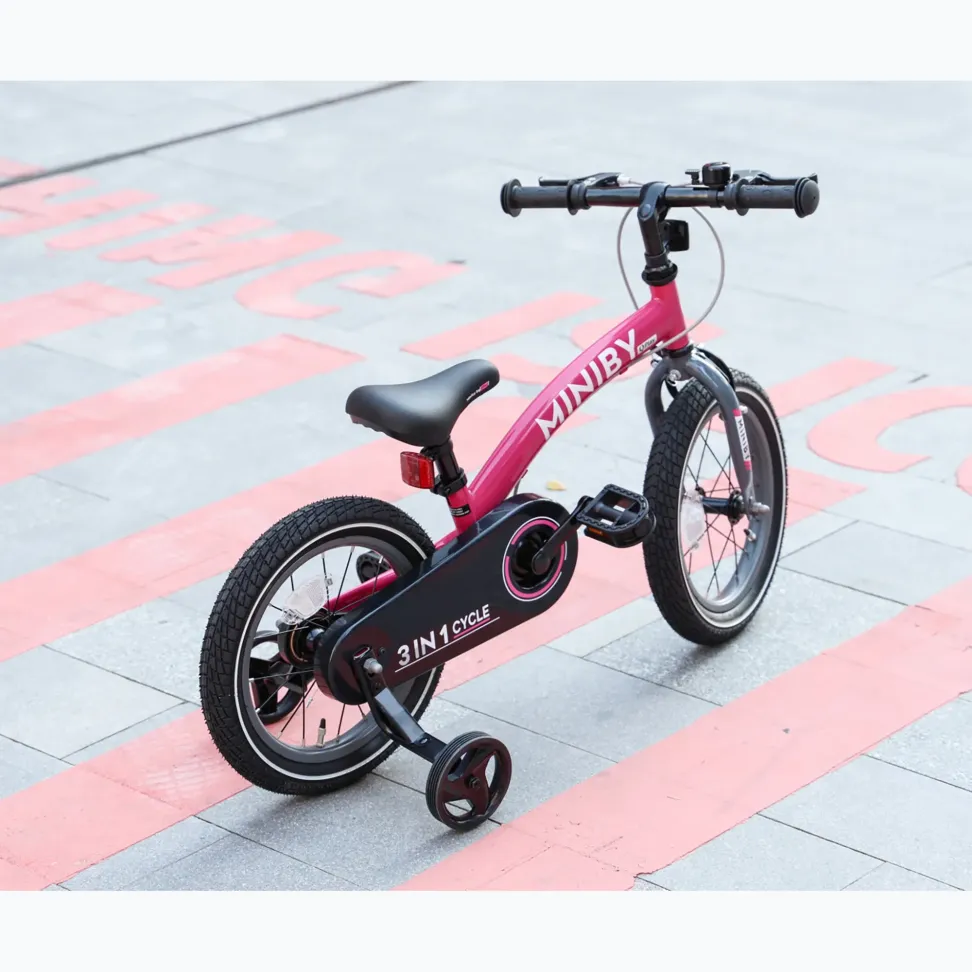Детский велосипед 3 в 1 Qplay Miniby 14" Pink от 3 лет
