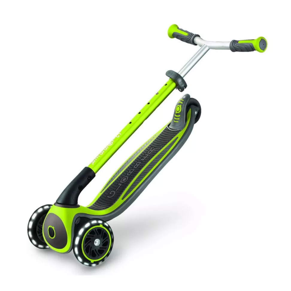 Самокат GLOBBER серии MASTER LIGHTS Green колеса с подсветкой, 50кг, 4+