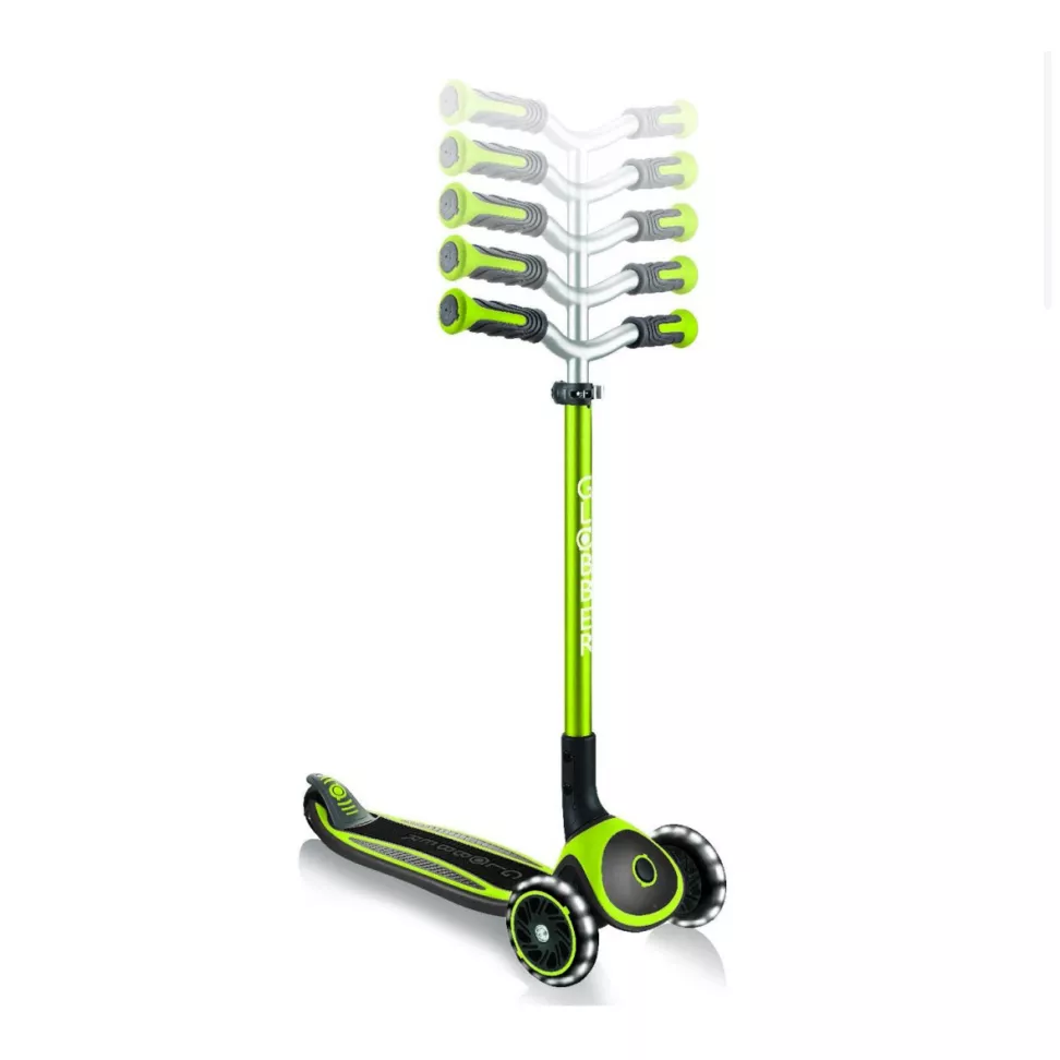 Самокат GLOBBER серии MASTER LIGHTS Green колеса с подсветкой, 50кг, 4+