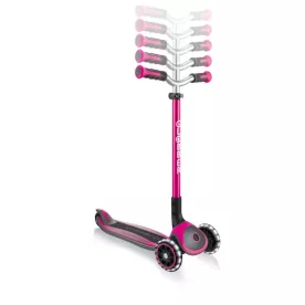 Самокат GLOBBER серии MASTER LIGHTS Pink колеса с подсветкой, 50кг, 4+