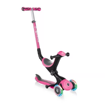 Дитячий самокат Globber GO-UP Deluxe Lights 5 в 1 Pink 1+