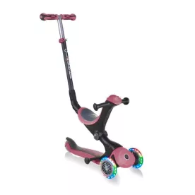 Самокат GLOBBER серии GO UP DELUXE LIGHTS 5в1 розовый, колеса с подсветкой, 20/50кг, 1+