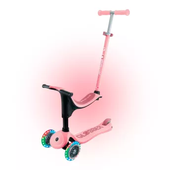 Самокат GLOBBER серії GO UP SPORTY пастельно-рожевий, до 20/50кг, 1+, колеса що світяться