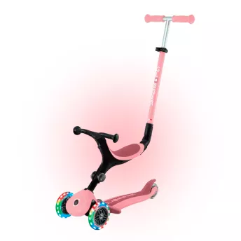 Самокат-велобіг Globber 5в1 GO-Up Active Lights Pastel Pink