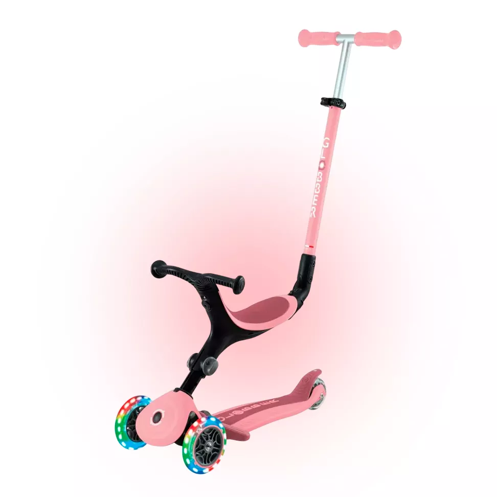 Самокат-велобег Globber 5в1 GO-Up Active Lights Pastel Pink