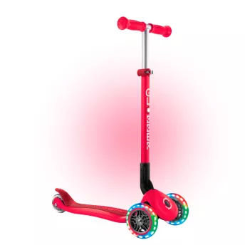 Самокат дитячий триколісний Globber My Free Primo Foldable Lights червоний 2025