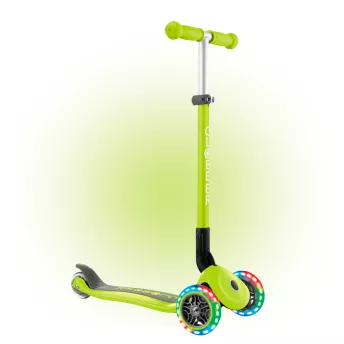 Самокат 3+ років  Globber My Free Primo Foldable Lights Lime Green 2025