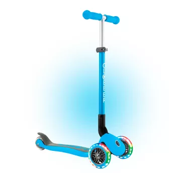 Самокат триколісний  Globber My Free Primo Foldable Lights 2+ блакитний 2025