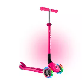 Самокат детский 2+ лет Globber My Free Primo Foldable Lights Neon Pink 2025