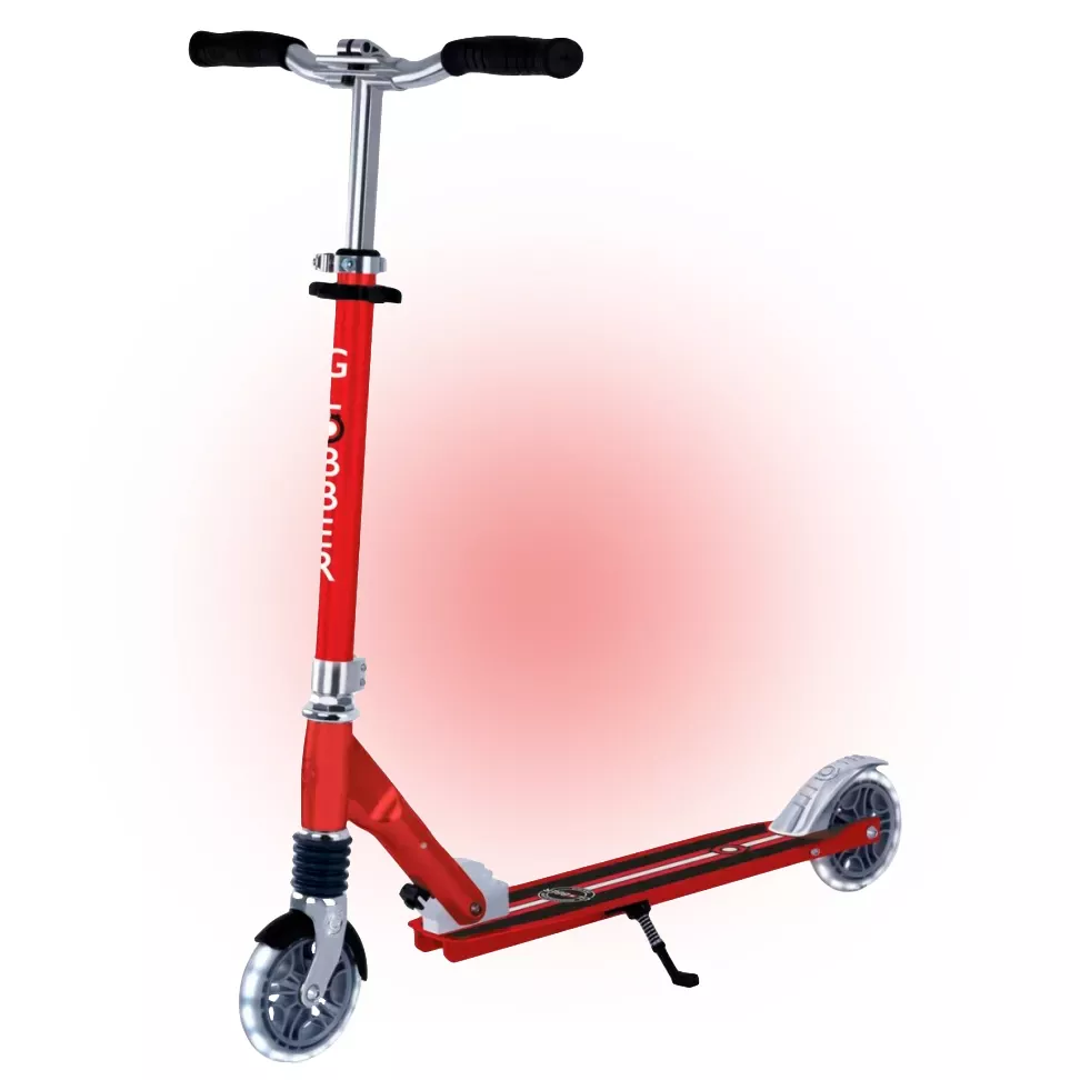 Самокат GLOBBER FLOW Element Comfort Lights, червоний, колеса з підсвічуванням, 5+