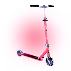 Самокат GLOBBER серии FLOW ELEMENT LIGHTS, розовый, колеса с подсветкой, до 100кг, 5+, 2 колеса