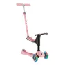 Самокат GLOBBER серии GO UP SPORTY пастельно-розовый, до 20/50кг, 1+, светящиеся колеса
