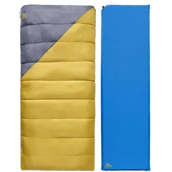 Kelty набор спальник-коврик Campgroud Kit bamboo-grisaille