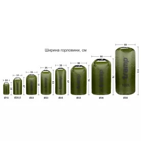 Гермомешок Tramp PVC Diamond Rip-Stop 70 л UTRA-209 Оливковый