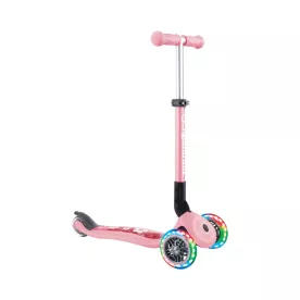 Самокат Globber Junior Foldable Lights до 50 кг 2+ Пастельно-розовый с цветами