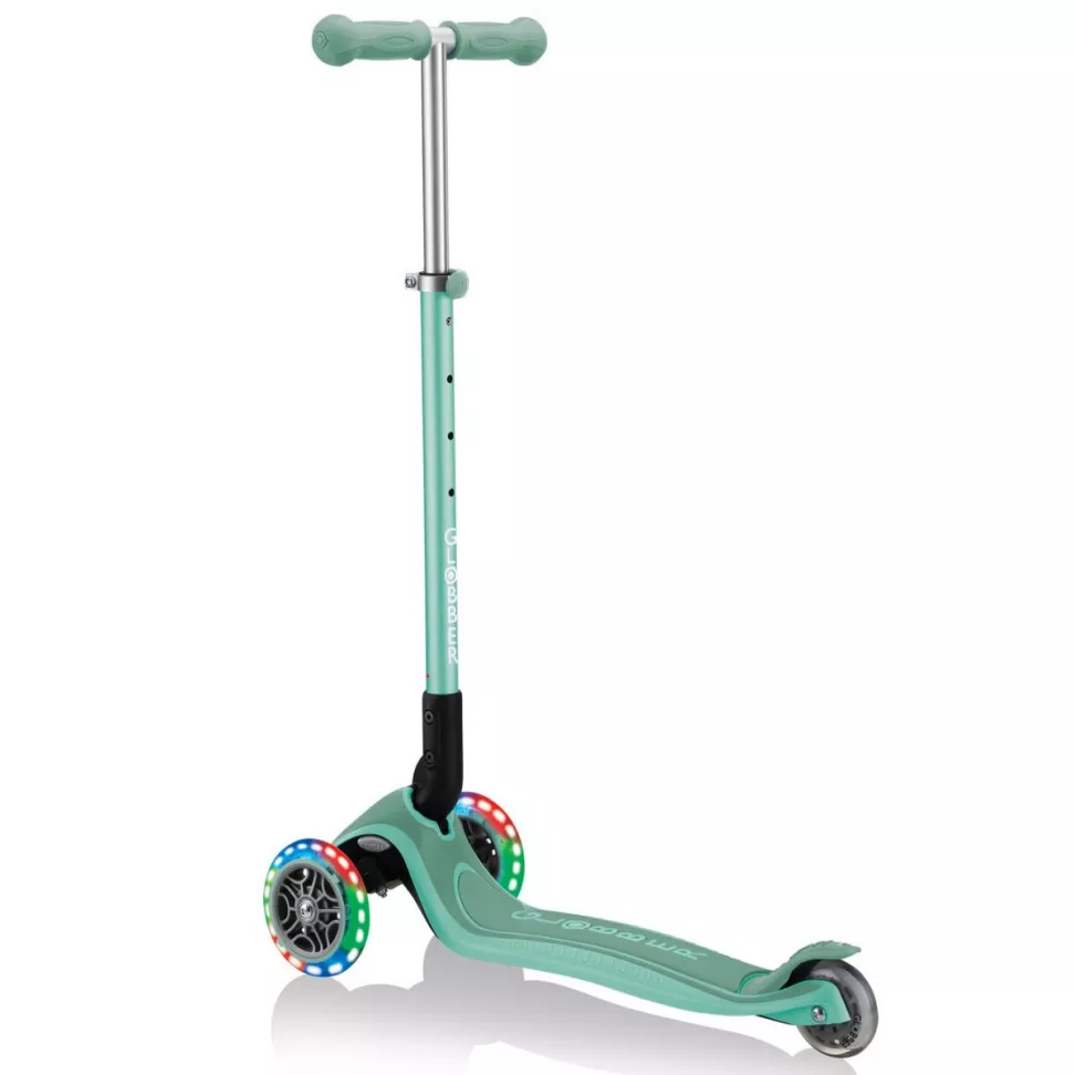 Самокат Globber Primo Foldable Plus Lights мятный