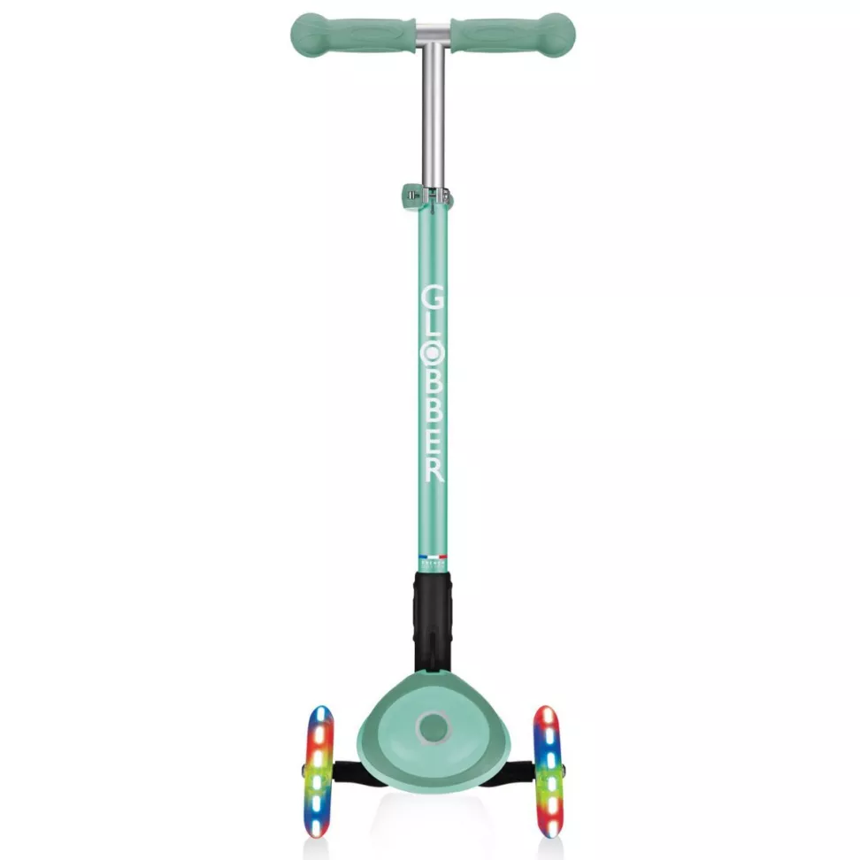 Самокат Globber Primo Foldable Plus Lights мятный