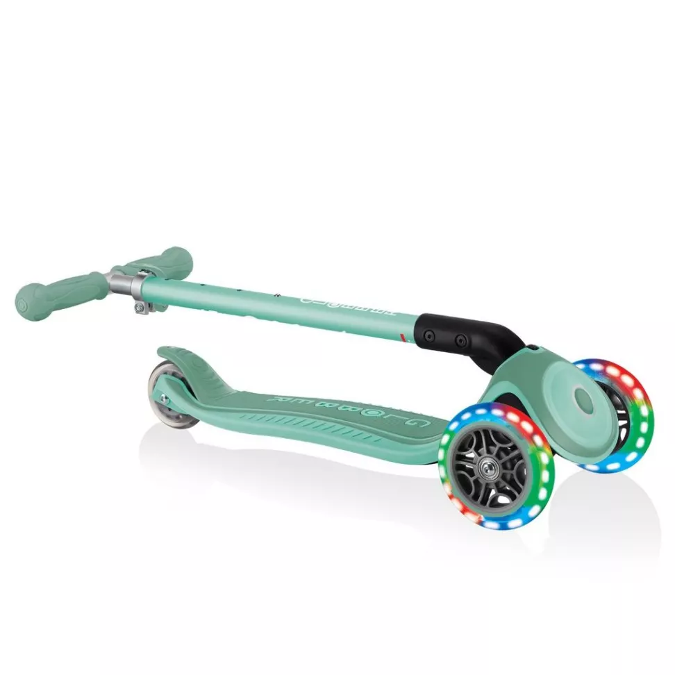 Самокат Globber Primo Foldable Plus Lights мятный