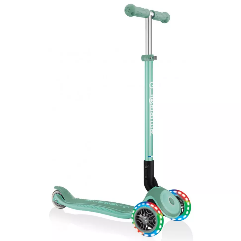 Самокат Globber Primo Foldable Plus Lights мятный
