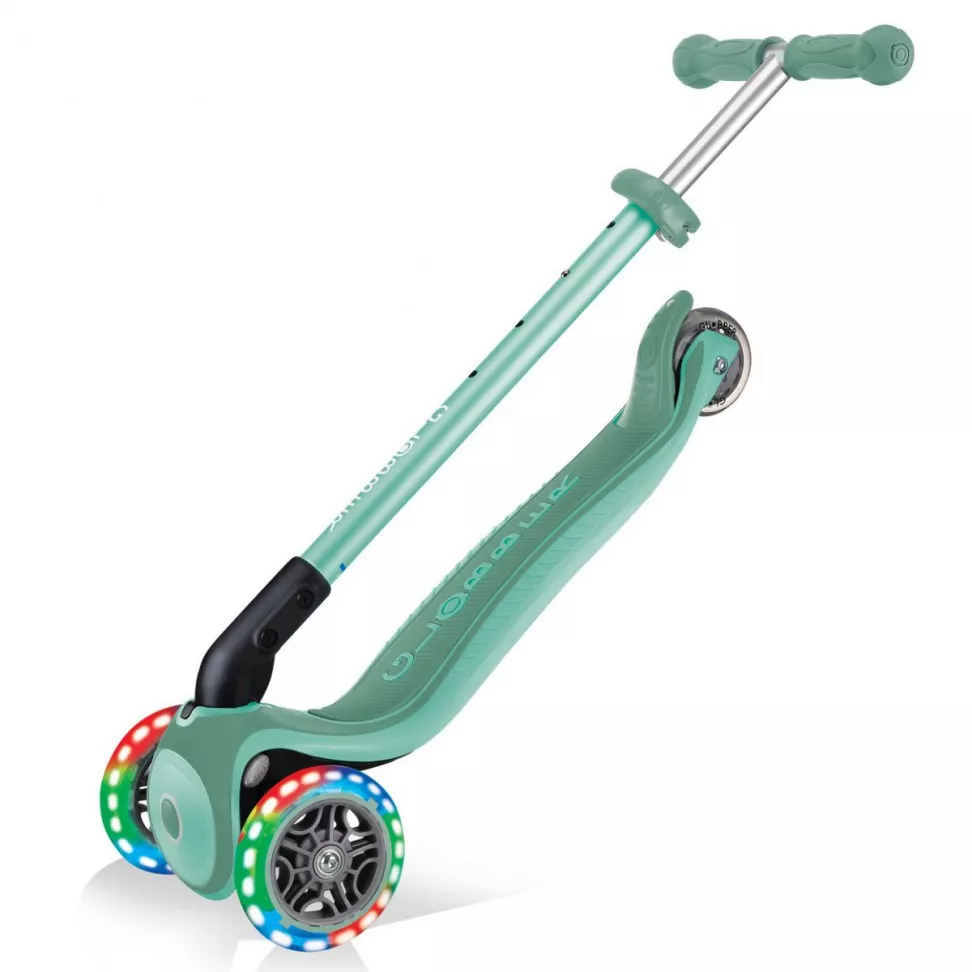 Самокат Globber Primo Foldable Plus Lights мятный