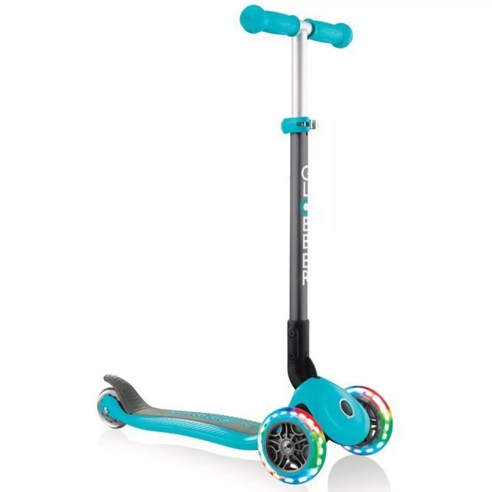 Самокат Globber My Free Primo Foldable Lights бирюзовый 2025