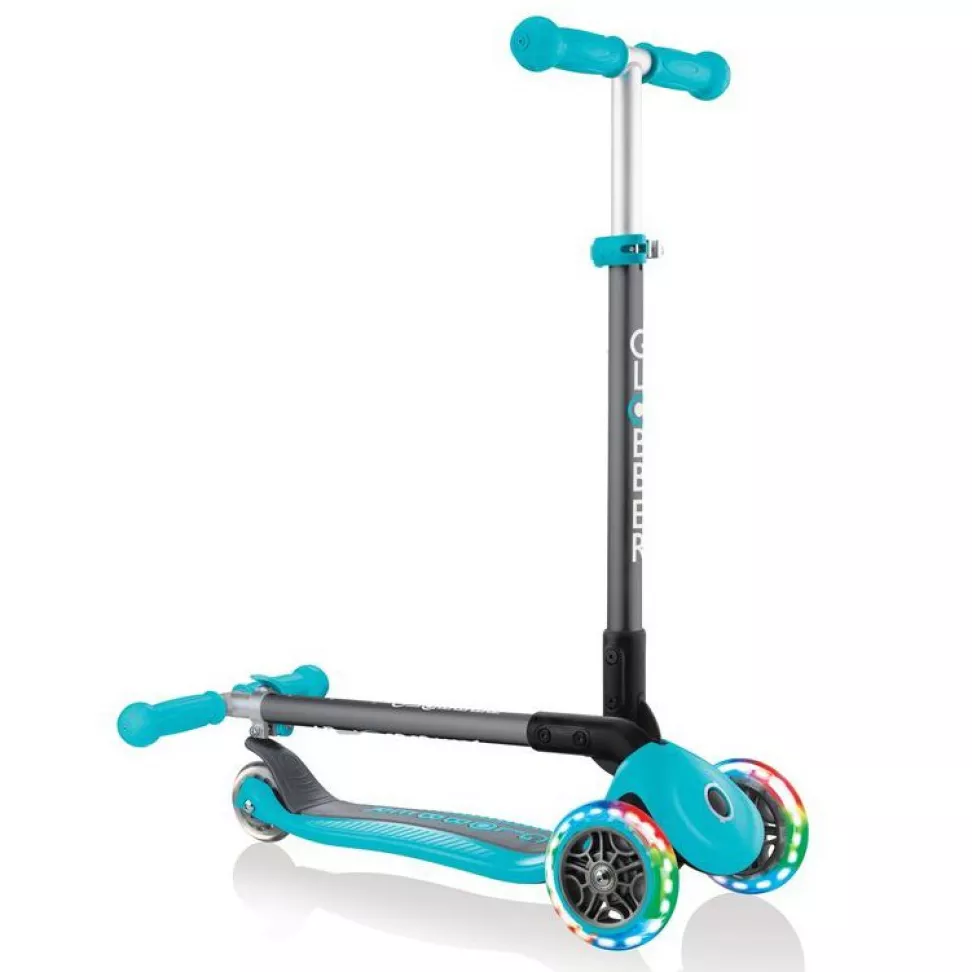 Самокат Globber My Free Primo Foldable Lights бирюзовый 2025