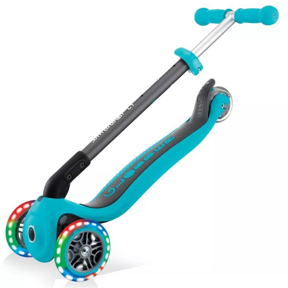 Самокат Globber My Free Primo Foldable Lights бирюзовый 2025