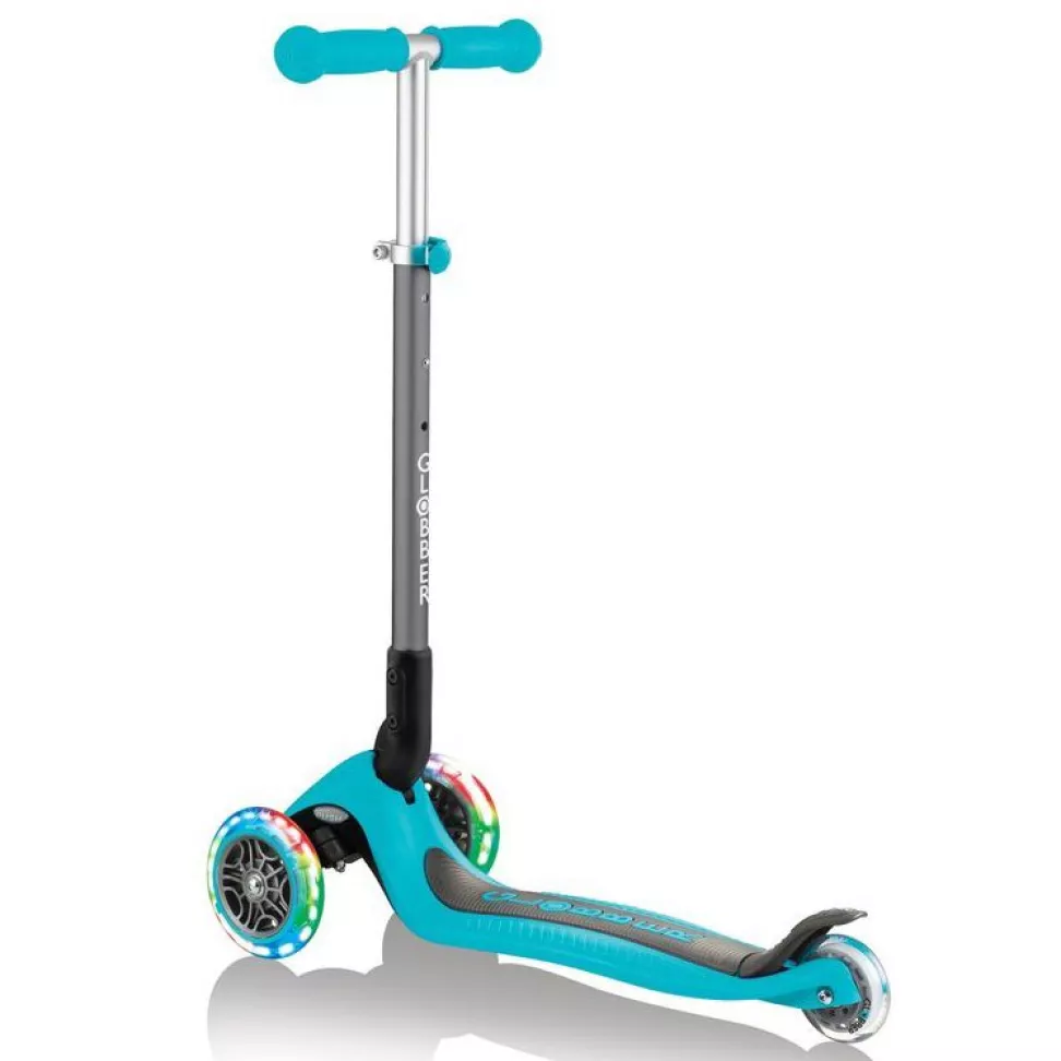 Самокат Globber My Free Primo Foldable Lights бирюзовый 2025