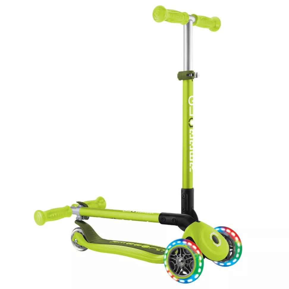 Самокат 3+ років  Globber My Free Primo Foldable Lights Lime Green 2025
