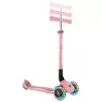 Самокат трехколесный 2+ лет Globber My Free Primo Foldable Lights Pastel Pink 2025