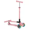 Самокат трехколесный 2+ лет Globber My Free Primo Foldable Lights Pastel Pink 2025