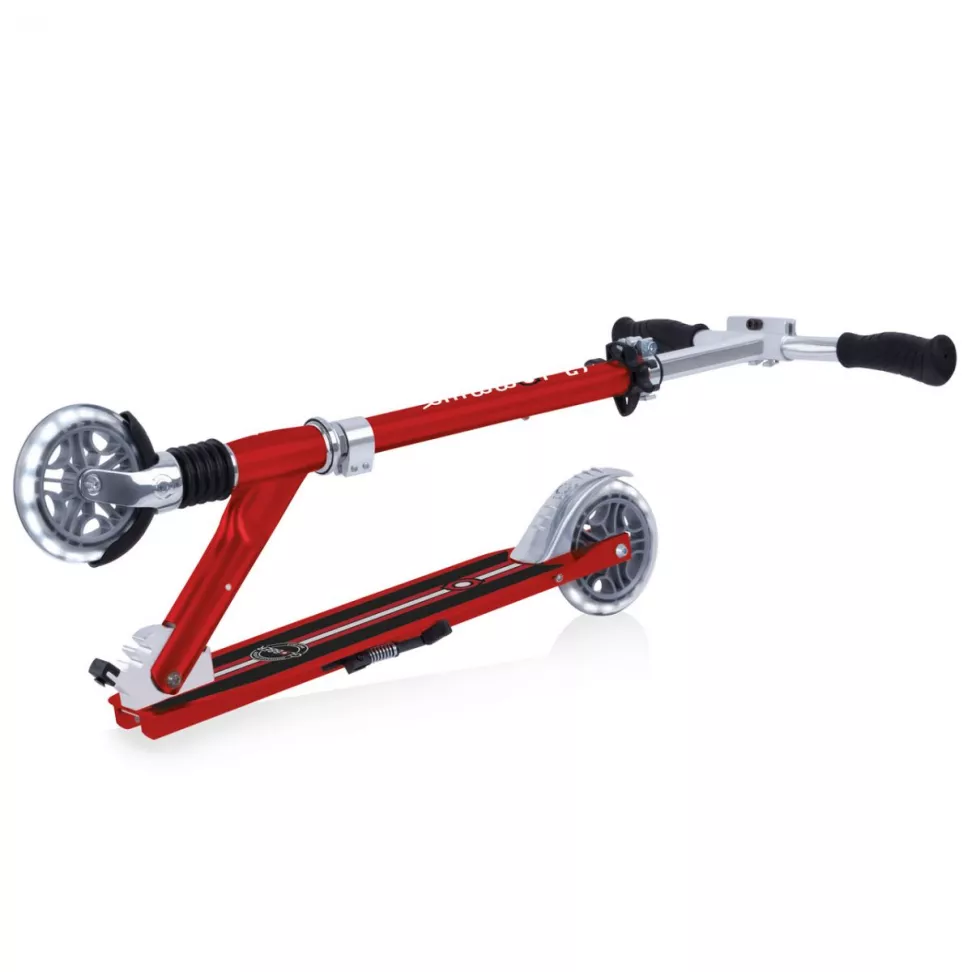 Самокат GLOBBER FLOW Element Comfort Lights, червоний, колеса з підсвічуванням, 5+
