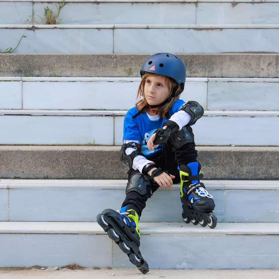 Rollerblade роликовые коньки Microblade black-blue 2025