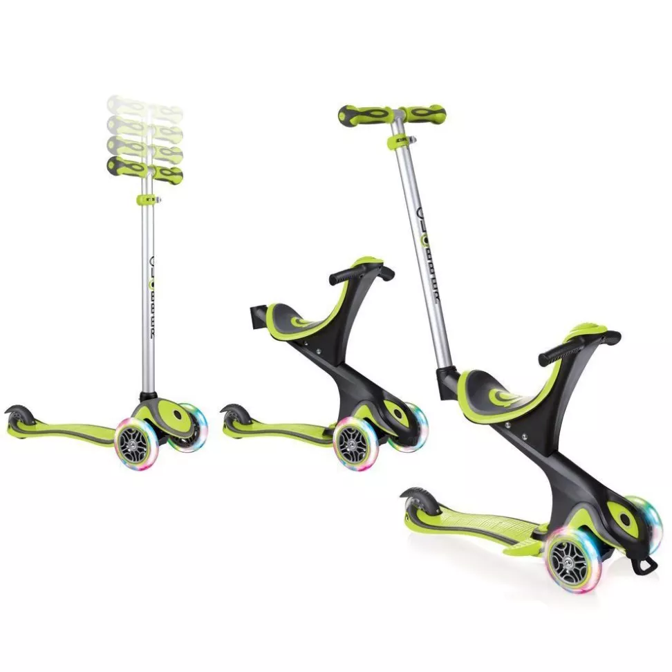 Самокат-велобег Globber My free EVO 5 in 1 Lights зеленый