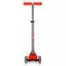 Самокат детский Micro Maxi Deluxe Glow LED 3-колесный Red