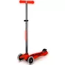 Самокат детский Micro Maxi Deluxe Glow LED 3-колесный Red